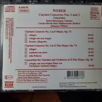 CD Carl Maria von Weber: Weber: Clarinet Concertos Nos. 1 And 2 - Concertino