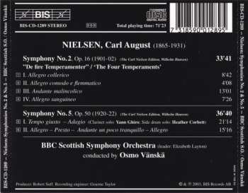 CD Carl Nielsen: Symphonies 2 (The Four Temperaments) & 5