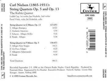CD Carl Nielsen: String Quartets Op 5 And Op. 13