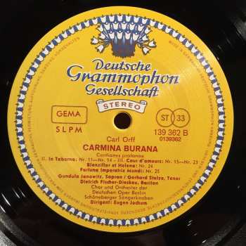 LP Dietrich Fischer-Dieskau: Carmina Burana LTD