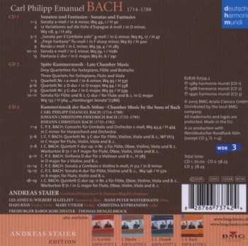 3CD/Dobozkészlet Carl Philipp Emanuel Bach: Sonatas And Fantasies; Chamber Music