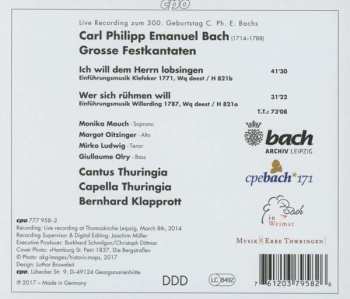 CD Carl Philipp Emanuel Bach: Große Festkantaten