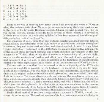 CD Carl Philipp Emanuel Bach: Early Sonatinas And Sonatas