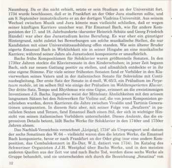 CD Carl Philipp Emanuel Bach: Early Sonatinas And Sonatas