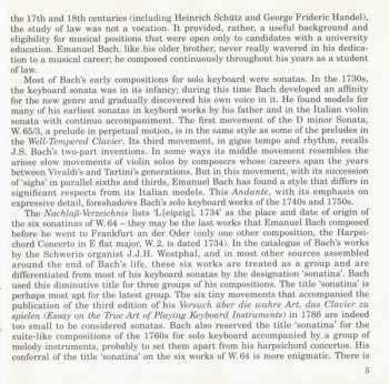 CD Carl Philipp Emanuel Bach: Early Sonatinas And Sonatas