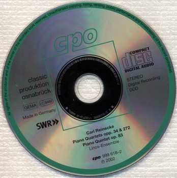 CD Carl Reinecke: Piano Quartets • Piano Quintet