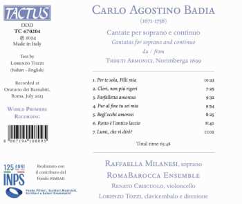 CD Raffaella Milanesi: Cantate Per Soprano E Continuo