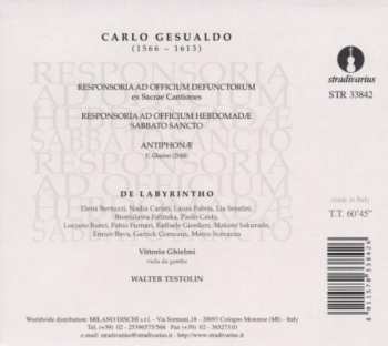 CD Vittorio Ghielmi: Responsoria ad officium hebdomadae: Sabbato Sancto; Antiphonae; Responsoria ad officium defunctorum