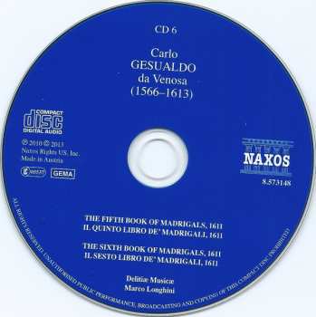 7CD/Dobozkészlet Carlo Gesualdo: The Complete Madrigals