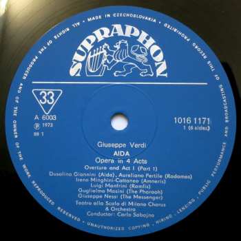 3LP/Dobozkészlet Orchestra Del Teatro Alla Scala: Aida (Opera In 4 Acts, Historical Recording) (3xLP + BOX + BOOKLET)