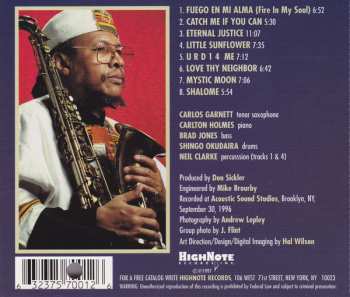 CD Carlos Garnett: Fuego En Mi Alma (Fire In My Soul)