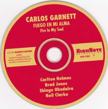 CD Carlos Garnett: Fuego En Mi Alma (Fire In My Soul)