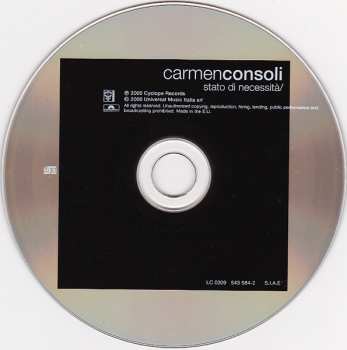 CD Carmen Consoli: Stato Di Necessità