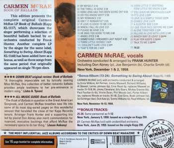 CD Carmen McRae: Book Of Ballads