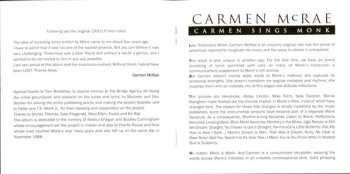 CD Carmen McRae: Carmen Sings Monk
