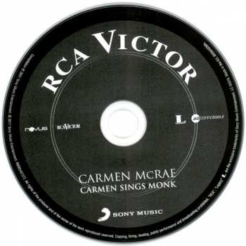 CD Carmen McRae: Carmen Sings Monk