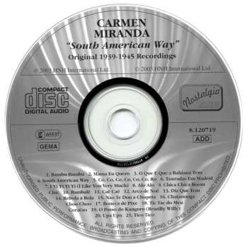 CD Carmen Miranda: South American Way (Original Recordings 1939-1945)
