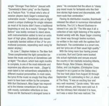 CD Carole Bayer Sager: Sometimes Late At Night