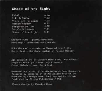 CD Carolyn Hume & Paul May: Shape Of The Night