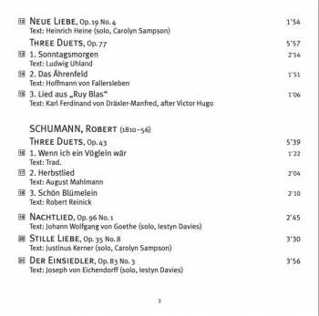 SACD Robert Schumann: Lost Is My Quiet: Duets And Solo Songs