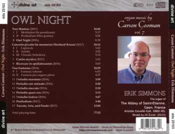 CD Carson Cooman: Owl Night: Music For Organ By Carson Cooman: Vol. 7