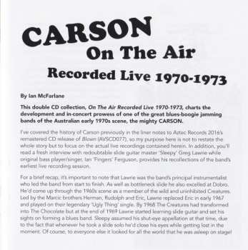 2CD Carson: On The Air (Recorded Live 1970 - 1973)