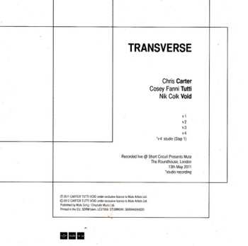 LP/CD Carter Tutti Void: Transverse