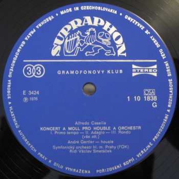 LP The Prague Symphony Orchestra: Koncert A Moll / Fantasia Concertante