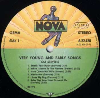 LP Cat Stevens: Very Young And Early Songs