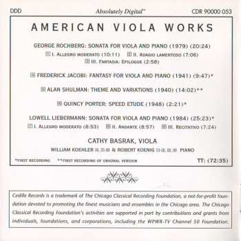 CD Alan Shulman: American Viola Works