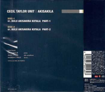 2CD The Cecil Taylor Unit: Akisakila - Cecil Taylor Unit In Japan