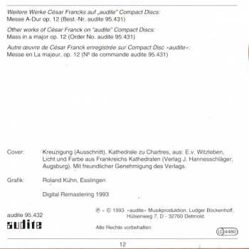 CD César Franck: Die Sieben Worte Christi Am Kreuz (Für Soli, Chor Und Orchester)