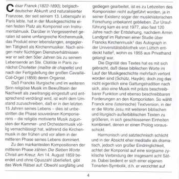 CD César Franck: Die Sieben Worte Christi Am Kreuz (Für Soli, Chor Und Orchester)