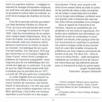 CD César Franck: Die Sieben Worte Christi Am Kreuz (Für Soli, Chor Und Orchester)