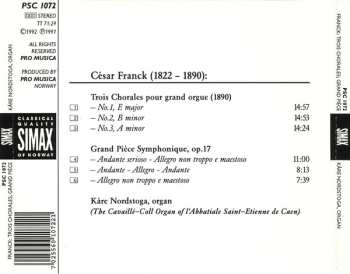 CD César Franck: Trois Chorales / Grand Pièce Symphonique