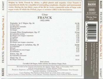 CD César Franck: The Great Organ Works Vol. 1
