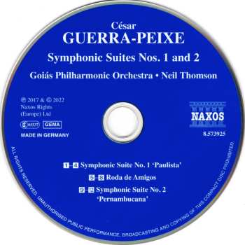 CD Cesar Guerra-peixe: Symphonic Suites Nos. 1 And 2