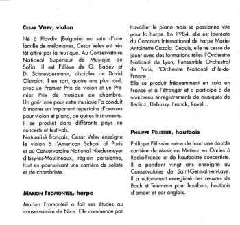 CD Cesar Velev: Méditation - Violon & Harpe