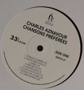 LP Charles Aznavour: Chansons Préférées