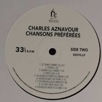 LP Charles Aznavour: Chansons Préférées