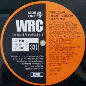 LP The Lansdowne Light Orchestra: The Blue And The Grey - Songs Of The Cival War