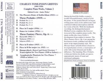 CD Charles Griffes: Complete Piano Works, Volume 2