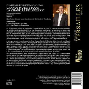 CD Le Concert Spirituel: Grands Motets Pour Louis XV