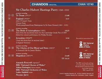 CD Neeme Järvi: Jerusalem / The Birds Of Aristophanes / England / Thge Glories Of Our Blood And State / Te Deum / Magnificat (Works For Chorus And Orchestra)