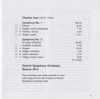 CD Detroit Symphony Orchestra: Symphony No. 1 / Symphony No. 2
