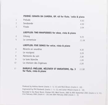 CD Maurice Duruflé: Sonata Da Camera / Two Rhapsodies / Five Songs / Prélude, Récitatif Et Variations