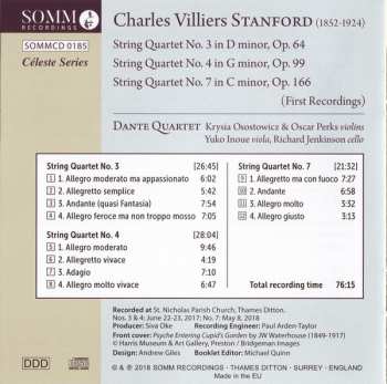 CD Charles Villiers Stanford: String Quartets Nos 3, 4 & 7