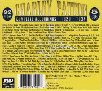 5CD/Dobozkészlet Charley Patton: Complete Recordings 1929 - 1934