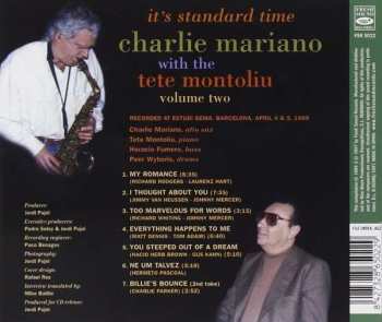 CD Tete Montoliu Trio: It's Standard Time Volume Two