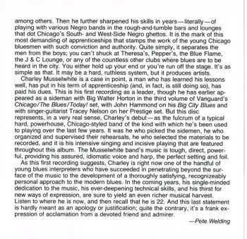 CD Charlie Musselwhite's South Side Band: Stand Back! Here Comes Charley Musselwhite's South Side Band